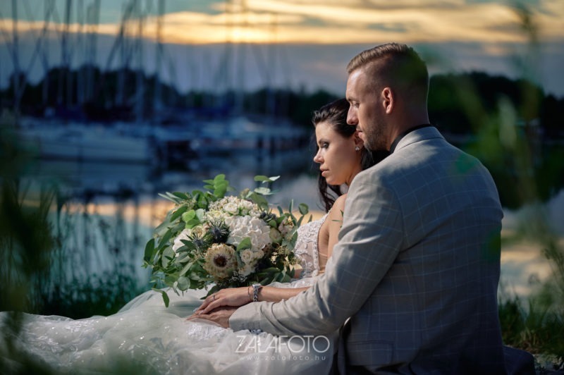 Esküvői kreatív fotó - Vonyarcvashegy - jachtkikötő - Zalafoto
